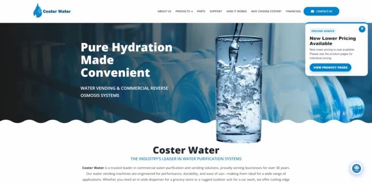 Coster Water Website